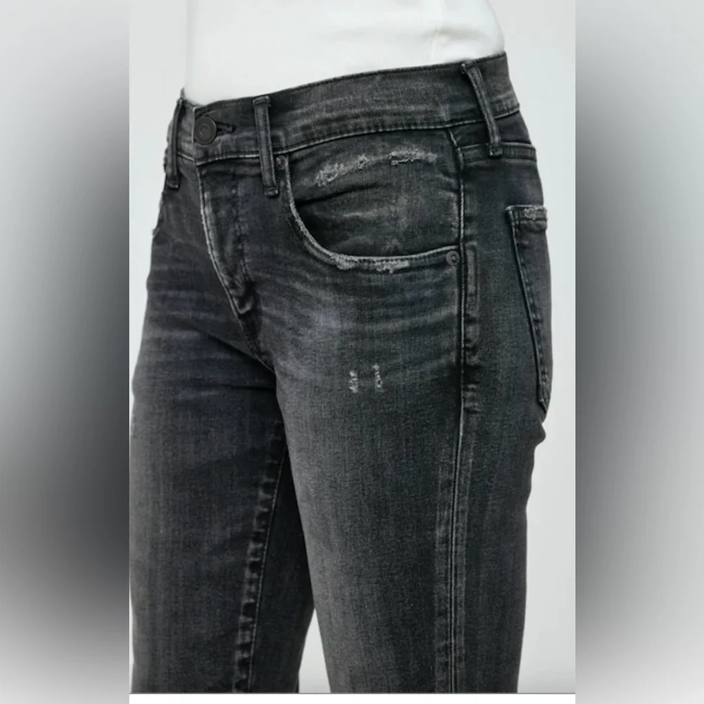 Moussy Vintage Black Skinny Jeans Distressed Stretch SZ 30